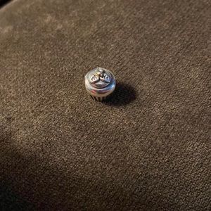 Pandora cupcake charm. Silver with gold tip
